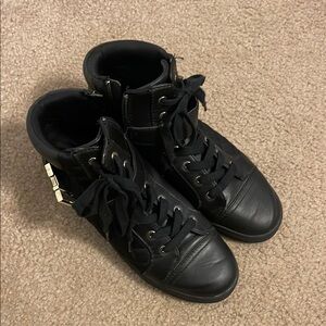 Black High-Top Sneakers